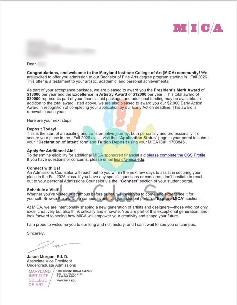MICA USA student achievement