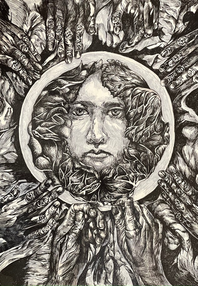 Student pen drawing from our professional programme