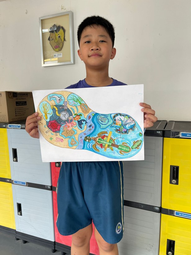 Student artwork and competition achievements